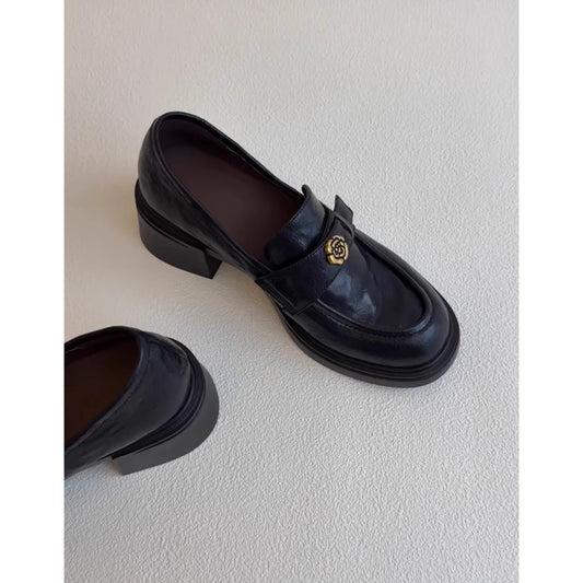 Women's Version Genuine Thick With British Style Loafers