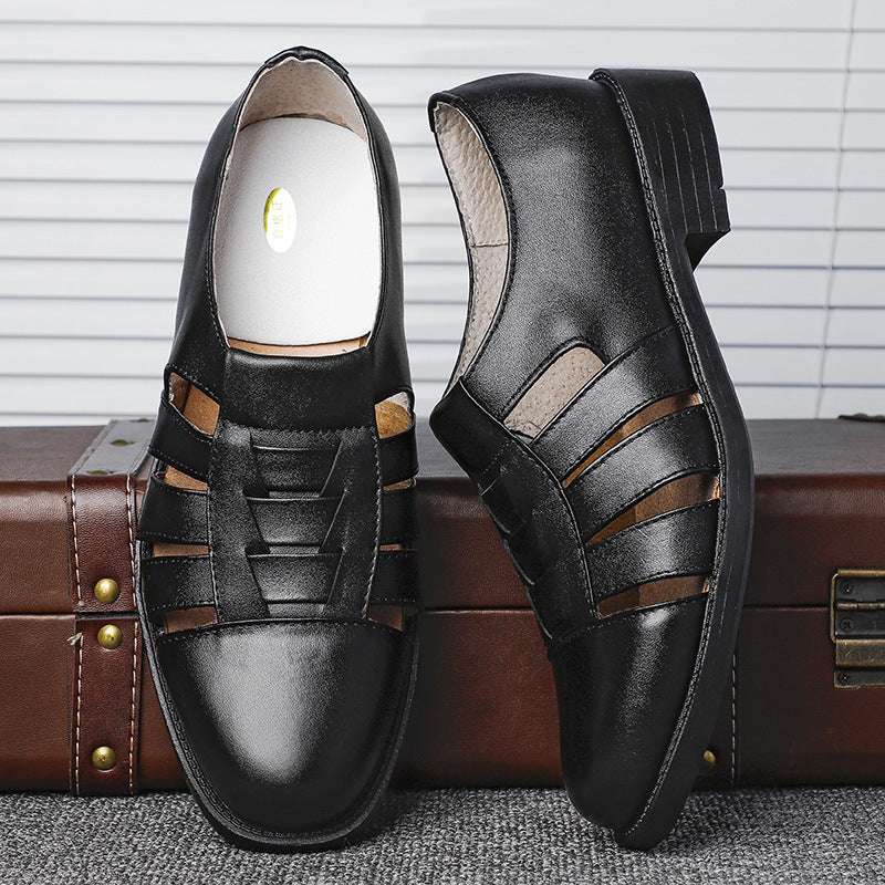 Men's Summer Hollow Breathable Three Pump Hole Sandals