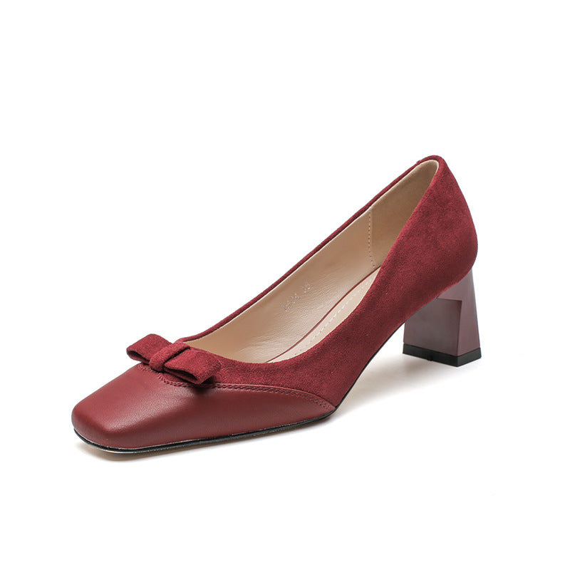 Women's Wedding For Chunky Square Toe High Daily Wearable Heels