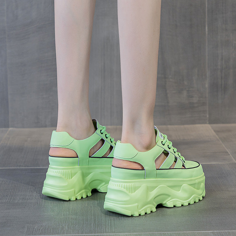 Women's Height Increasing Insole Thick Bottom Hollow Sandals