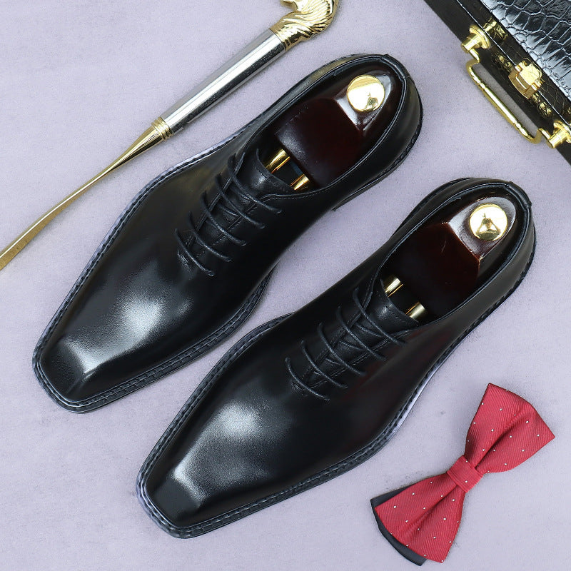 Men's Formal Wear Genuine Handmade British Light Men's Business Leather Shoes
