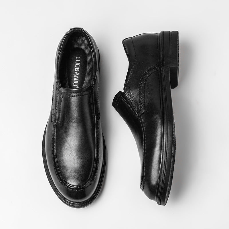 Men's Business Formal Wear Handmade Genuine Slip-on Leather Shoes