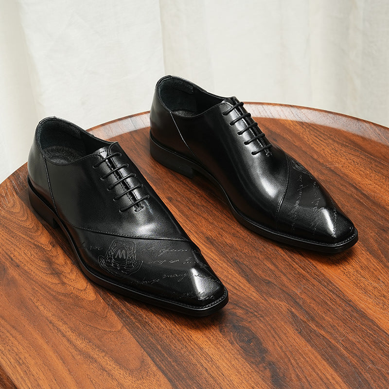 Big Promotion British Style Formal First Layer Men's Business Leather Shoes