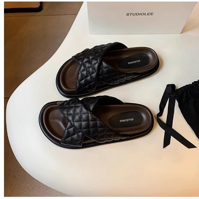 Women's Grape Mom Summer Soft Glutinous Rhombus Sandals