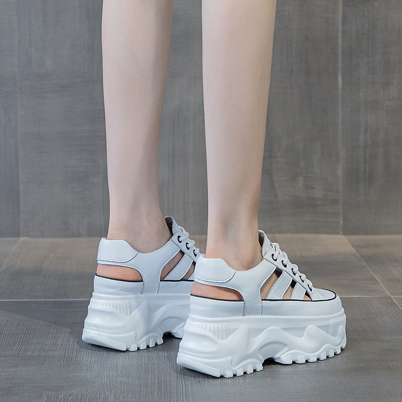 Women's Height Increasing Insole Thick Bottom Hollow Sandals