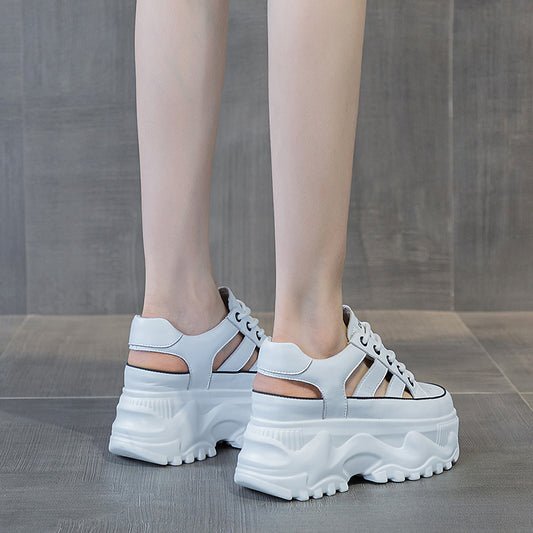 Women's Height Increasing Insole Thick Bottom Hollow Sandals