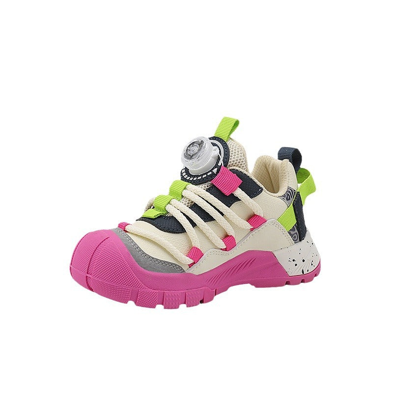 Children's Autumn Hiking Outdoor Waterproof Button Kid's Sneakers