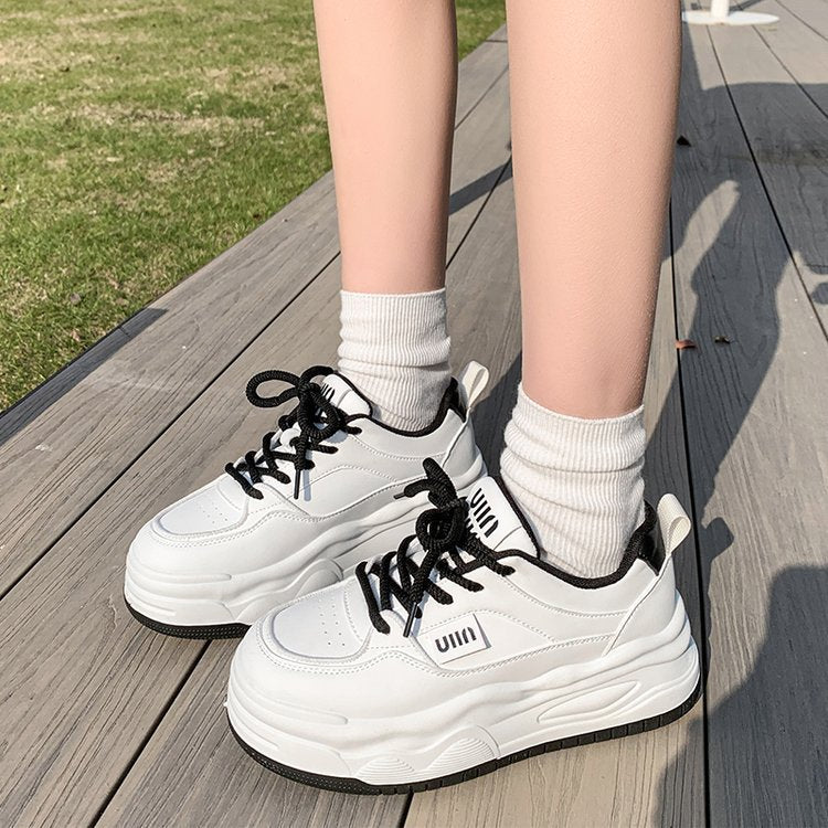 Women's Bottom Heightened Easy Wear Muffin Bread Sneakers