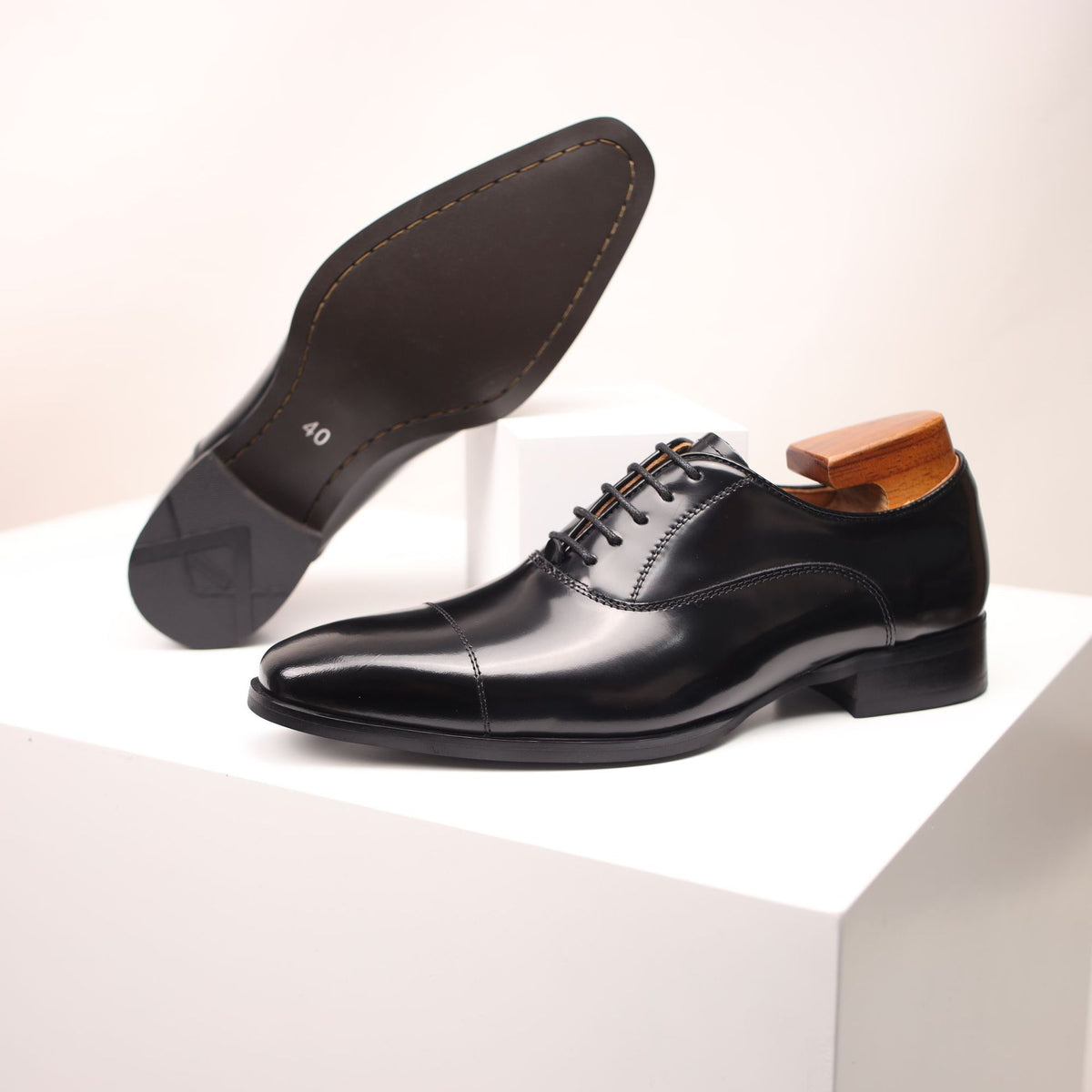 Men's Formal British Style Oxford Handmade Slit Men's Business Leather Shoes