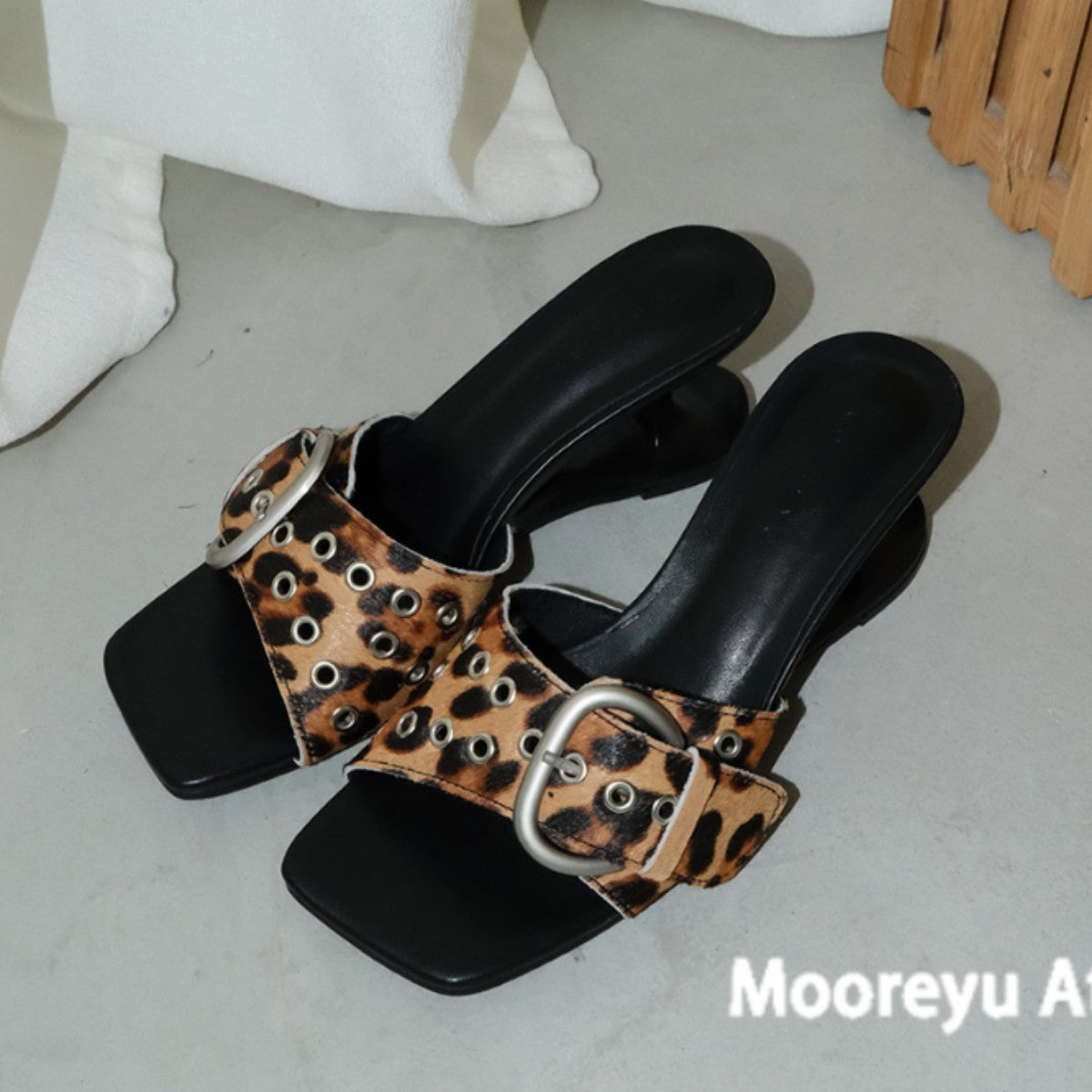 Women's Summer Outer Wear Horse Fur High Heels