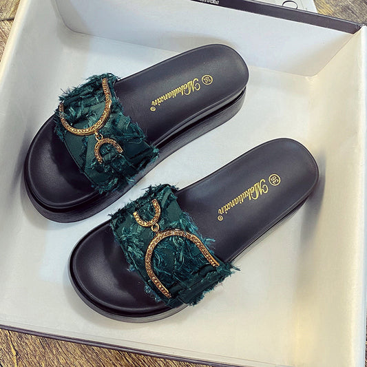 Women's Summer Outdoor Fashionable Household Beach Travel Slippers