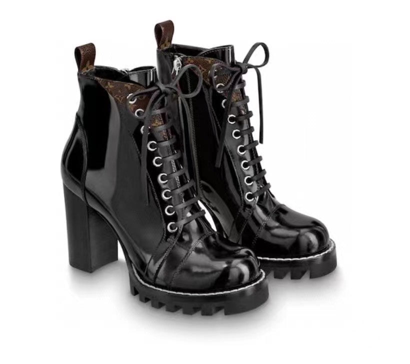 Women's Size Chunky Waterproof Short Fashion British Boots