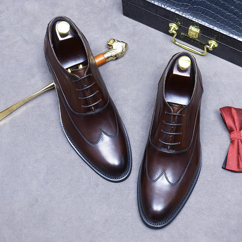 Men's Big Promotion Cowhide Formal Wear Handmade Oxford Men's Business Leather Shoes
