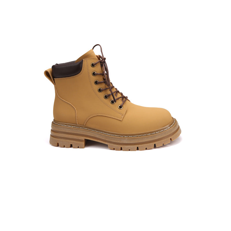 Grape Mom Thick Bottom Worker Round Boots
