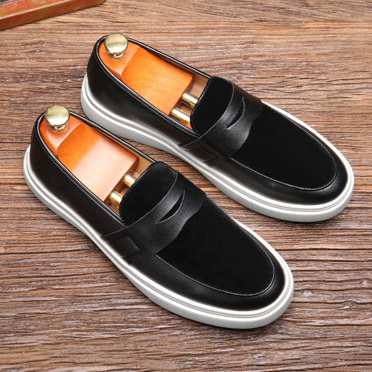 Men's Korean Style Trendy Platform Slip-on British Loafers