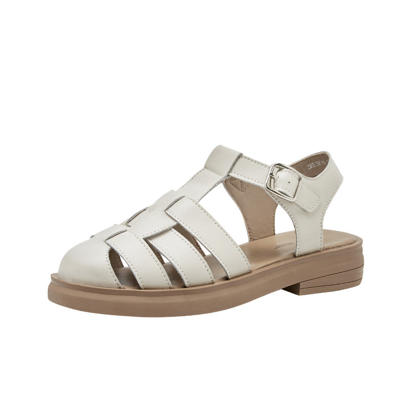 Women's Summer Fashion Woven Roman Flat Toe Sandals