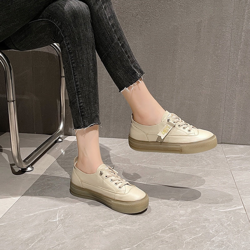 Women's Cowhide Beef Tendon Flat Slip-on Fashion Women's Sports Shoes