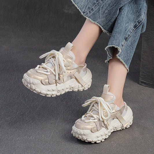 Women's Summer Thick Bottom Half Dad Outdoor Slippers
