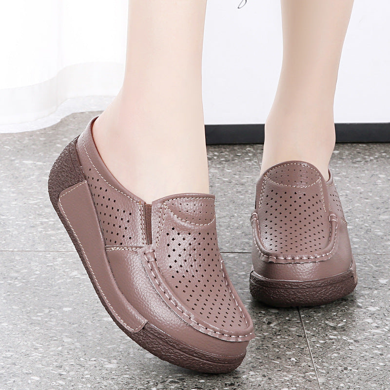 Women's Bottom Toe Cap Half Summer Outdoor Breathable Slippers