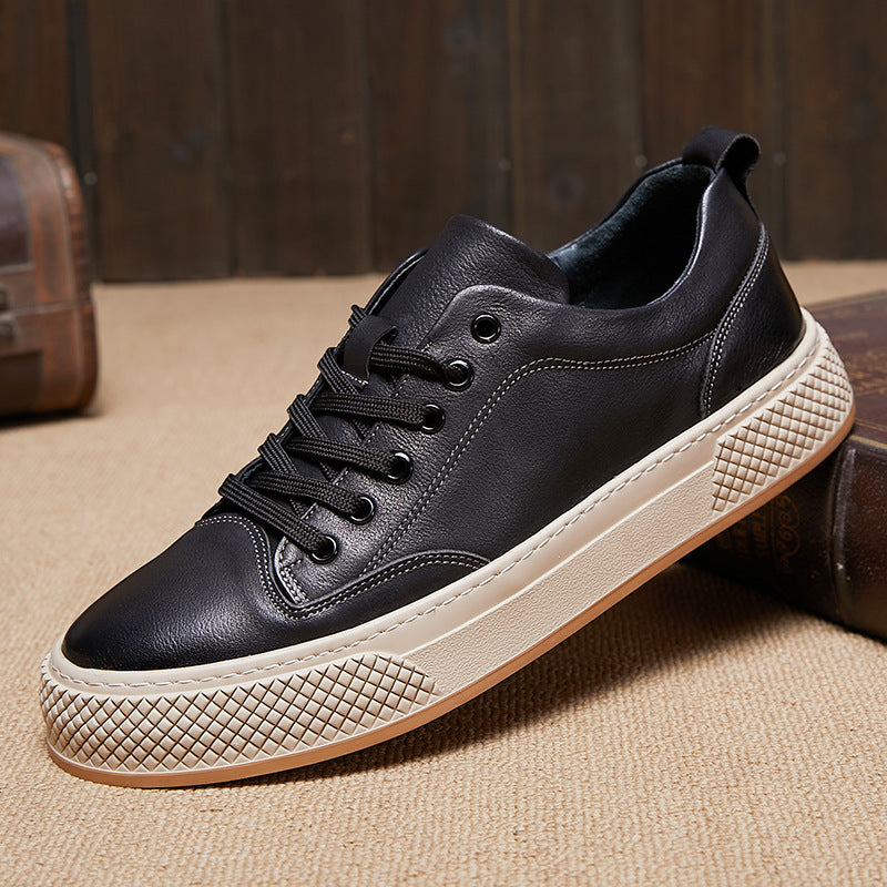 Men's Retro Fashion Brushed Autumn Thick Bottom Online Light Men's Shoes