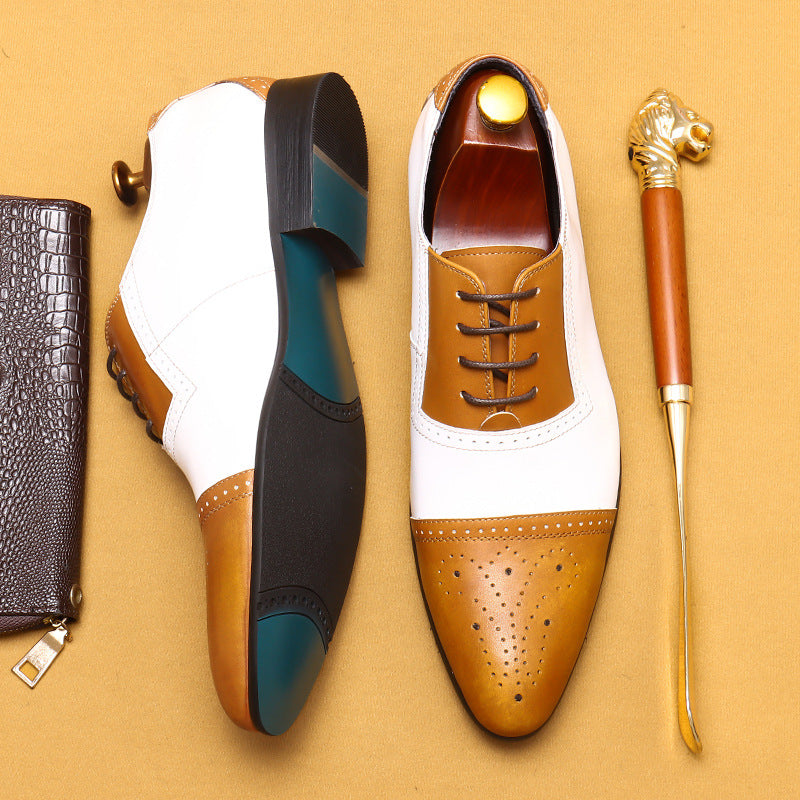 Men's Suit Business Formal Wear Genuine Studio Leather Shoes
