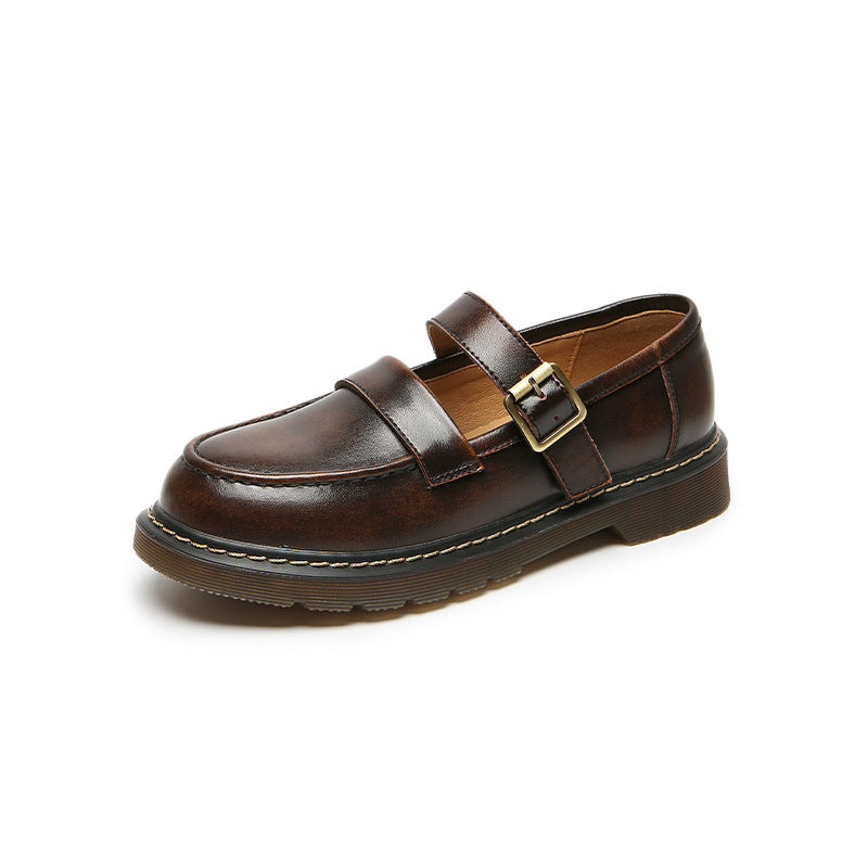 Women's Foot Beauty Power Uniform Style Soft Small Leather Shoes