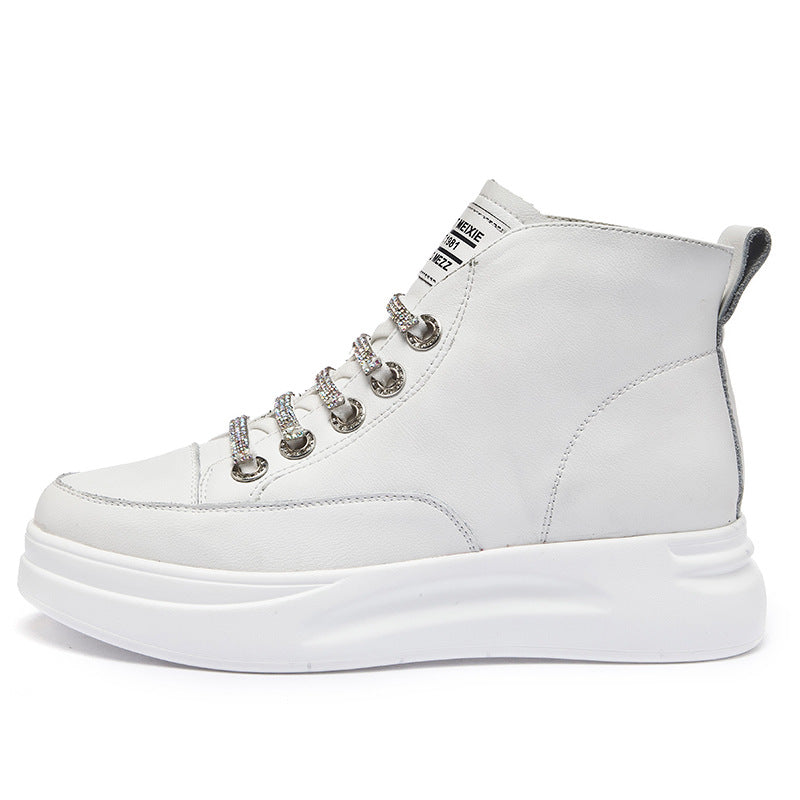 White Fleece-lined Not Stuffy Feet Fashion Casual Shoes