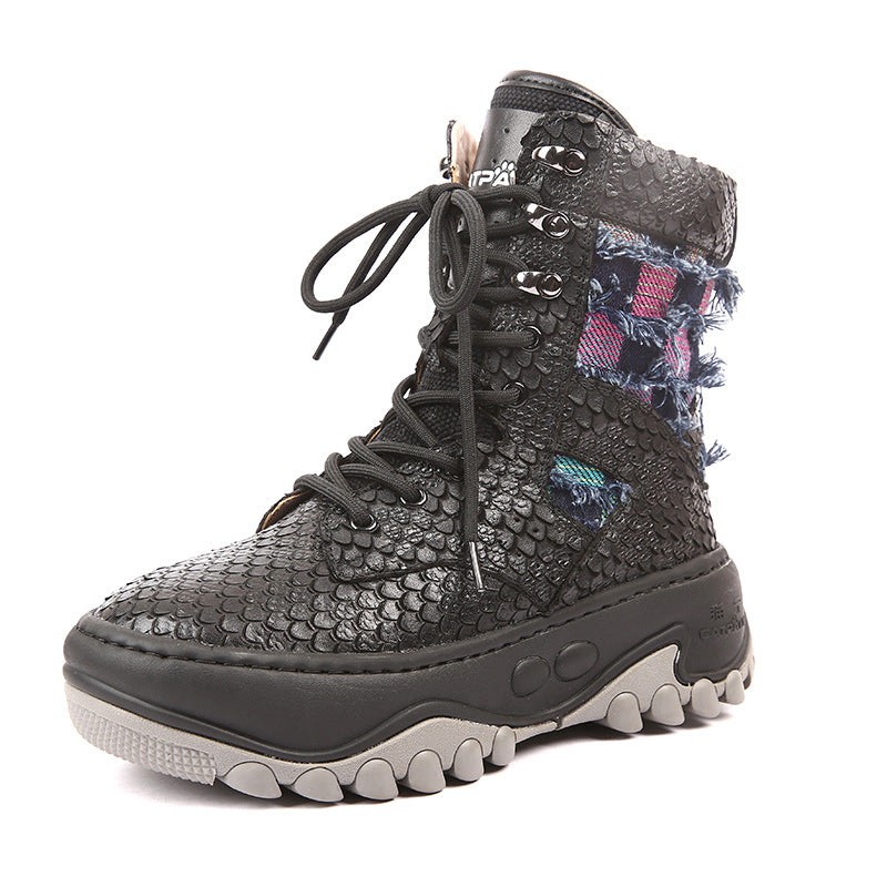Women's Integrated Fleece-lined Thick Waterproof Northeast Outdoor Snow Boots
