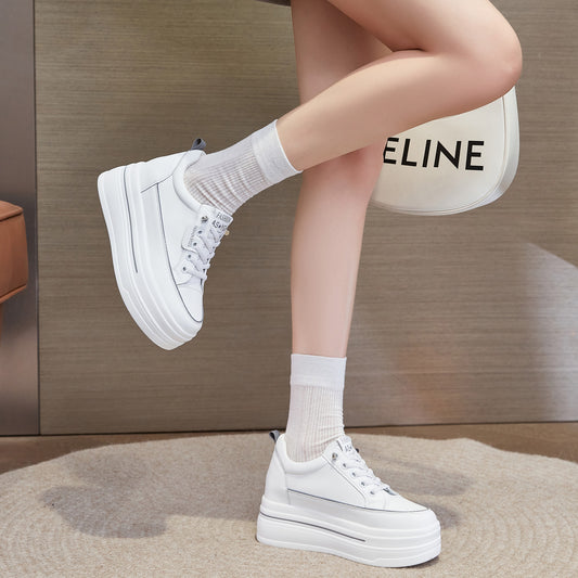 Women's Mesh Breathable Height Increasing Insole Muffin Casual Shoes