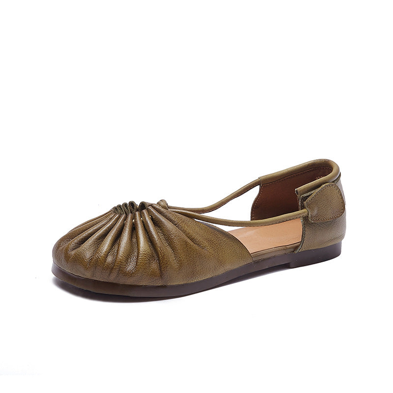 Women's Versatile Niche Leisure Pump Beef Tendon Sandals