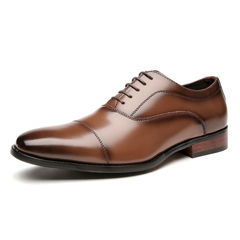 Men's Genuine Business Dress Pointed Office Wedding Leather Shoes