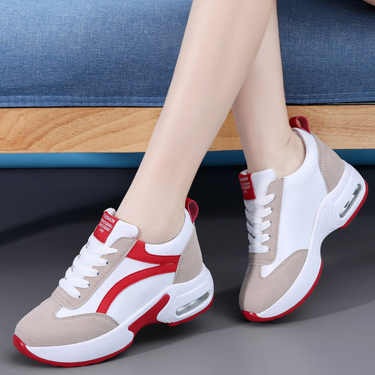 Women's Genuine Elevator White Slimming Sports Travel Casual Shoes