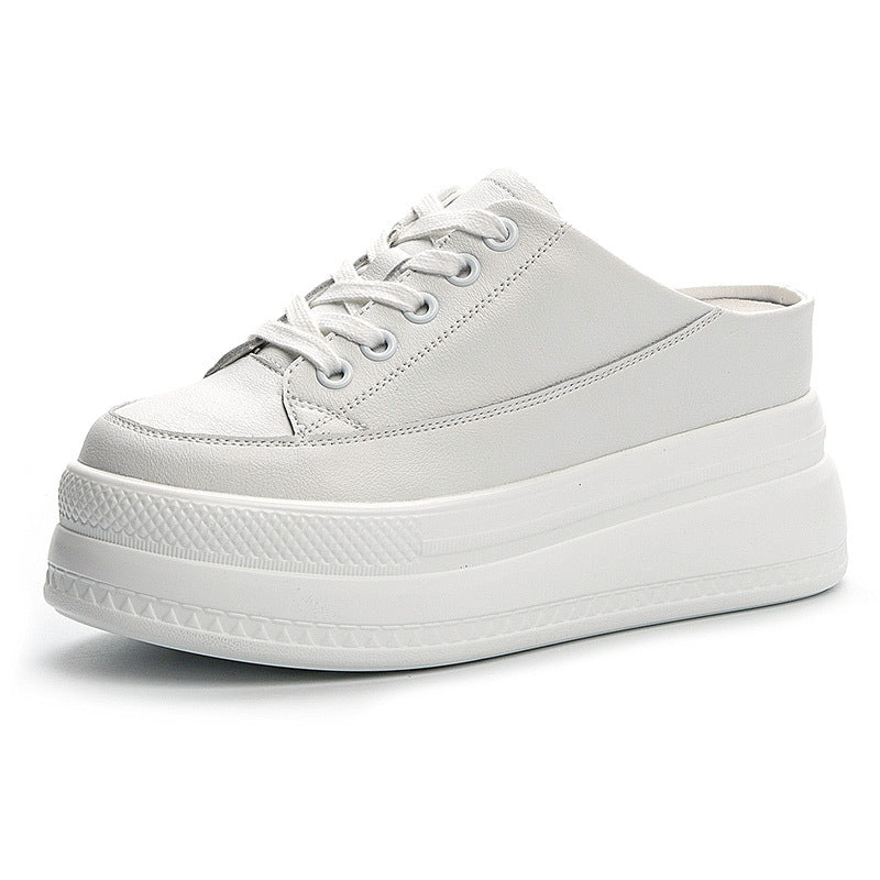 Women's Hidden Platform Genuine Slimming Small Casual Shoes