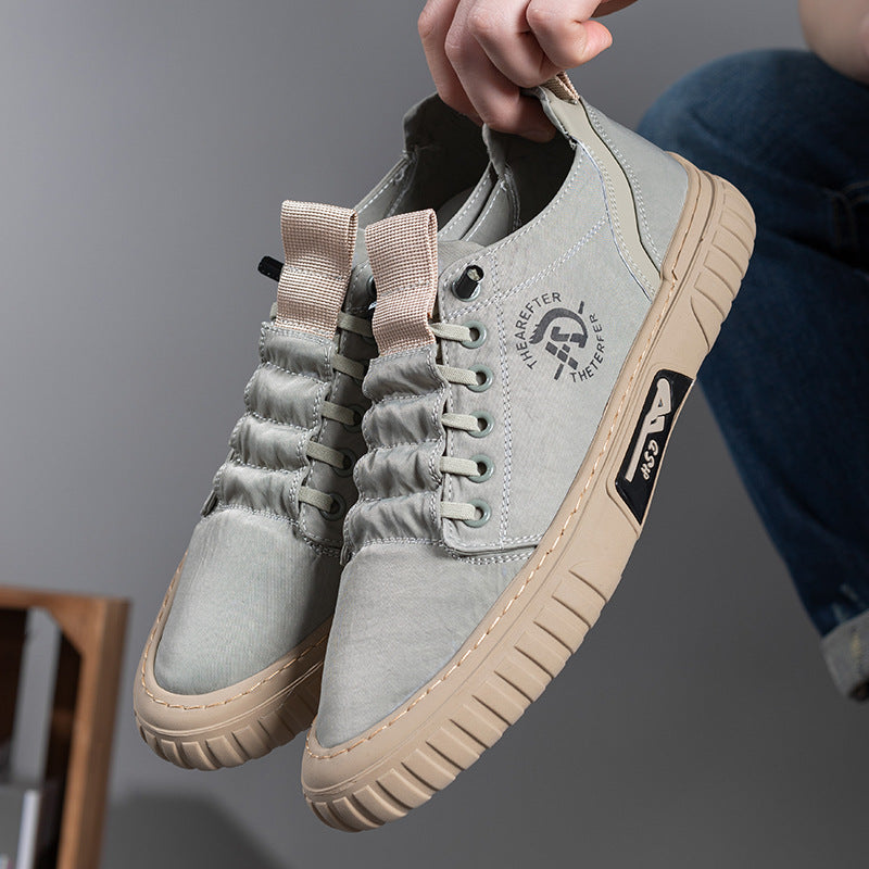 Men's Korean Fashion Small Ears Cloth Breathable Canvas Shoes