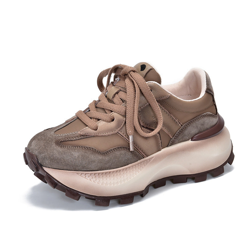 Women's Activity Price Genuine Muffin Platform Thin Sneakers