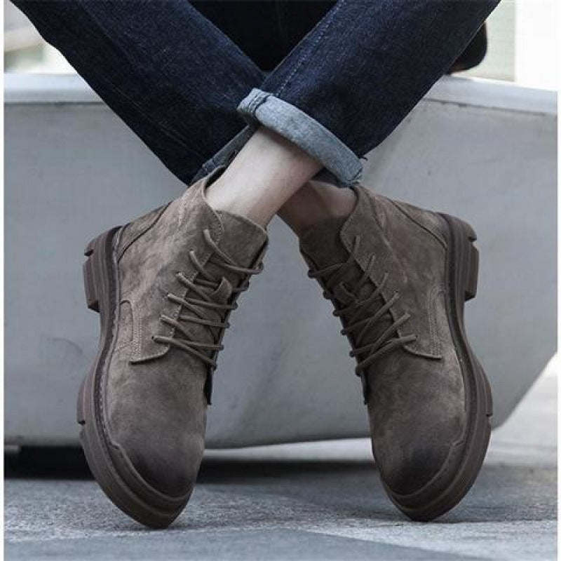 Men's British Style Spring Middle Top Working Wear Boots