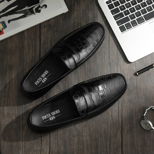 Men's Delivery Within Hours Summer Cowhide Business Loafers