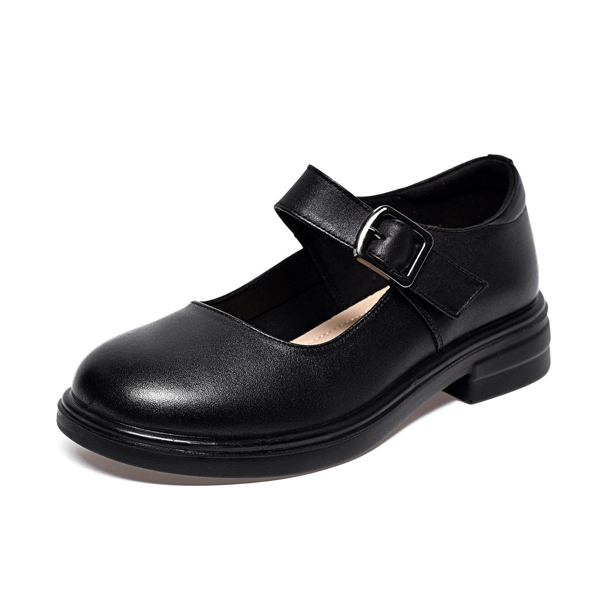 Women's Jane First Layer Cowhide Buckle Low-cut Loafers