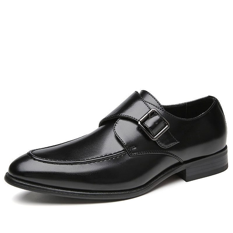 Men's Handmade British Style Buckle Formal Office Wear Men's Business Leather Shoes