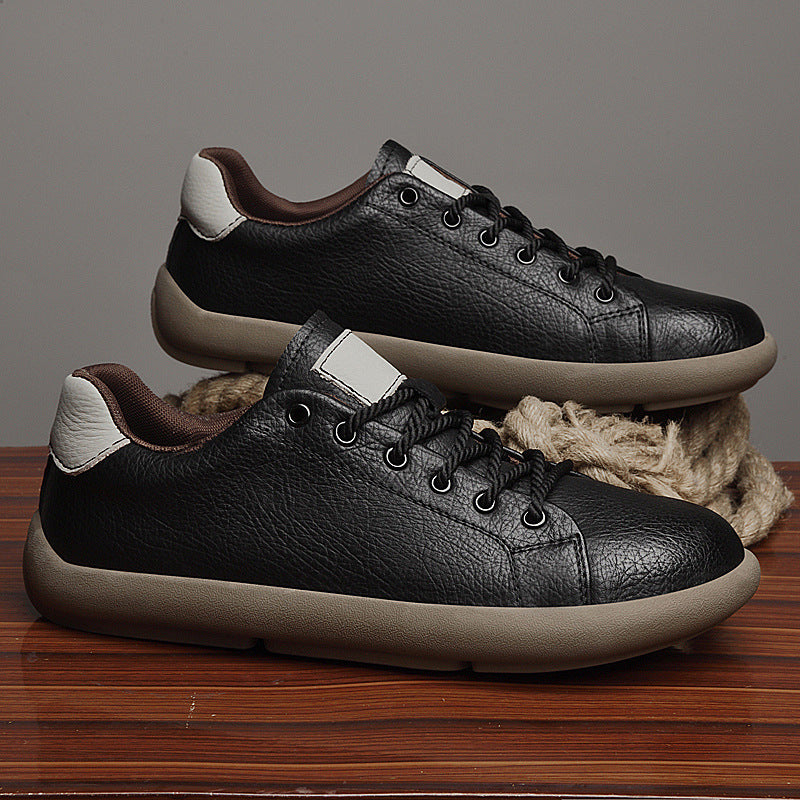 Men's Sports Black Tie Lightweight Comfortable Soft Casual Shoes