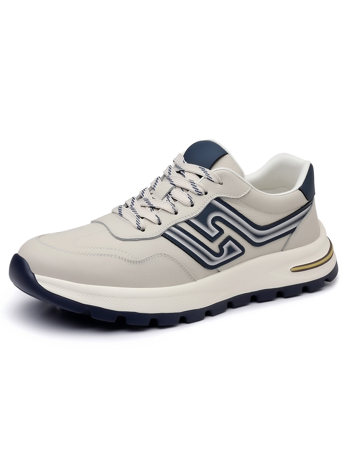Men's Top Layer Cowhide Lightweight Foam Running Fashionable Men's Casual Shoes
