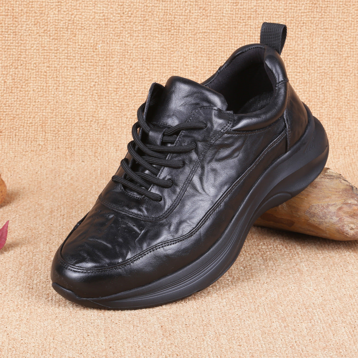Men's First Layer Cowhide Comfort For The Old Soft Men's Casual Leather Shoes