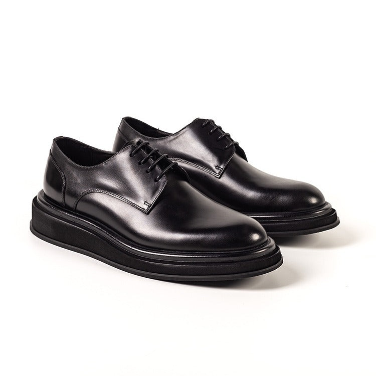 Men's Business British Black Spring Formal Wear Leather Shoes