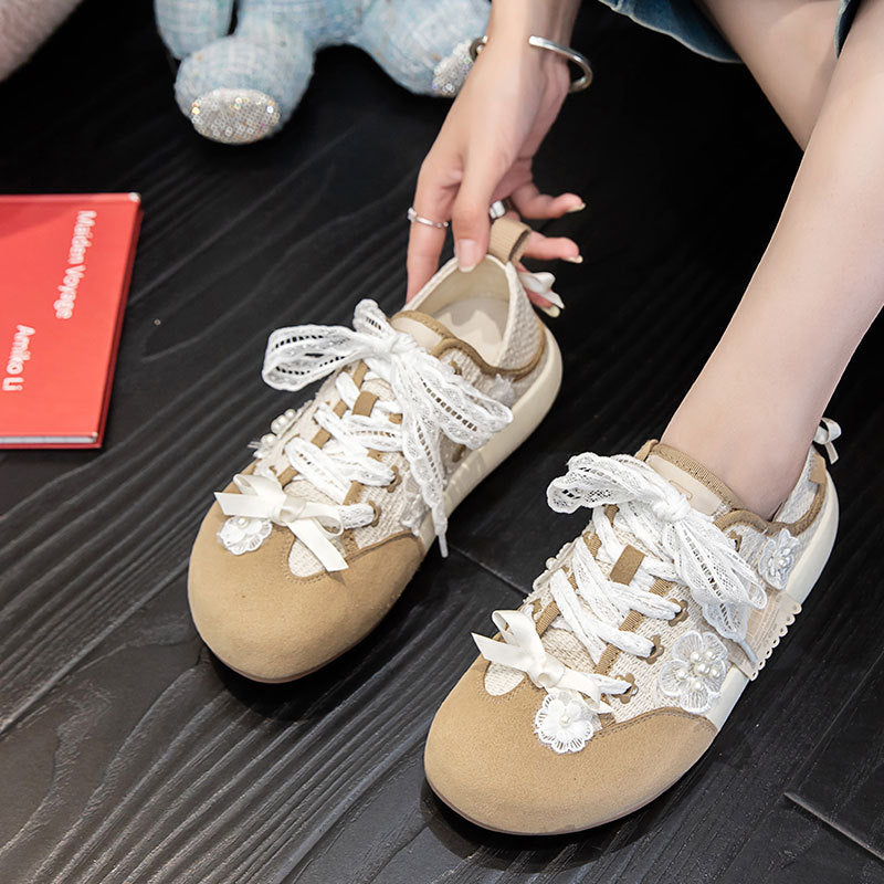 Ballet Style Korean Fashion Summer Lace Casual Shoes