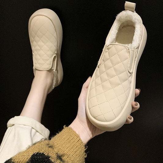 Slip-on Lofter Fluffy Winter Leisure Fleece-lined Warm Casual Shoes