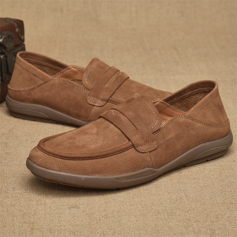 Men's Listed Summer Tide Genuine Slip-on Lofter Soft Bottom Men's Shoes