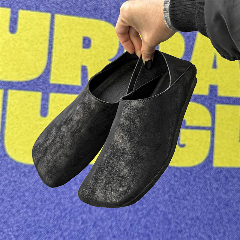 Style Fashionable Closed Toe Half Slip-on Sandals