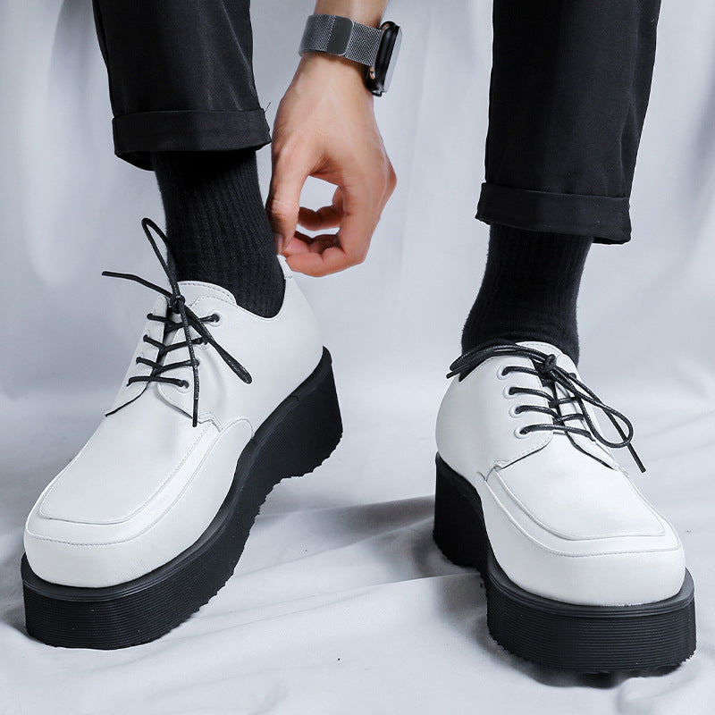 Men's Lace Up Increased Low Top Retro Men's Shoes