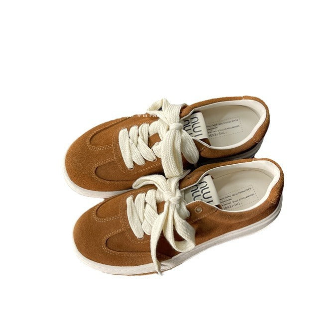 Women's Genuine Retro Dirty Thick-soled Sports White Casual Shoes
