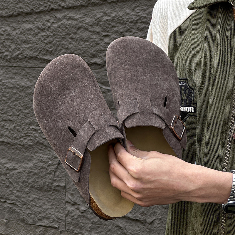 Slip-on Retro Minimalist Design High-grade Outerwear Sandals